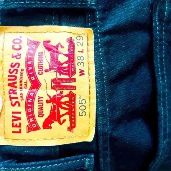 505 LEVIS MENS BLACK JEANS SIZE 38W 29 L great condition - Picture 7 of 7